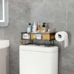 Single Layer Bathroom/Toilet Rack with Tissue Holder