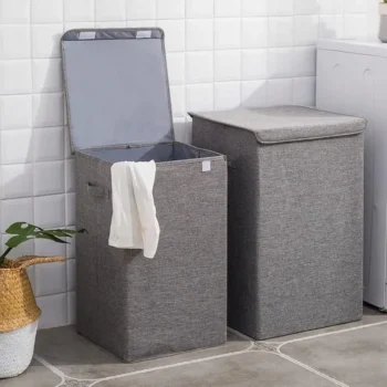 Cotton Laundry Basket with Cover