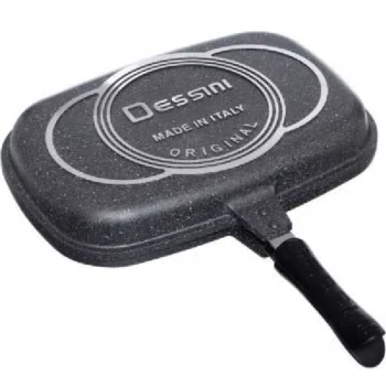 Dessini Granite Marble Non-Stick Double Grill Pan