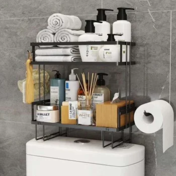 Double Layer Bathroom/ Toilet Racks With Tissue Holder
