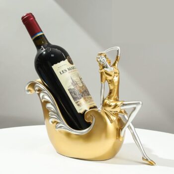 Gold Statue Wine Bottle Holder