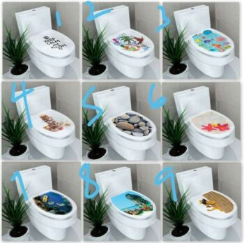 Creative 3D Toilet Seat Decals
