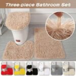 3pcs  Non-Slip Bathroom Fluffy Mat