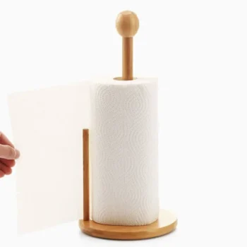 Bamboo Wood Tissue Holder 