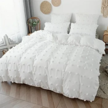 3pcs Set White Duvet Cover