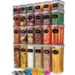 24pcs Bpa Free Airtight Plastic Containers