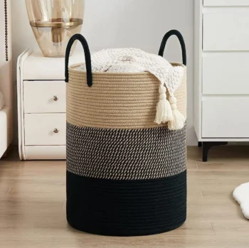 Cotton Rope Storage Basket with Handles