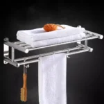 Foldable Towel Rack with Hooks