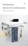 Foldable Towel Rack with Hooks