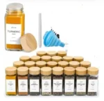 Thick glass storage jars