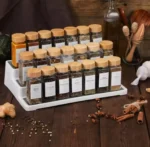 Thick glass storage jars