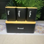 Bread Bin and 3 Canister Set