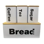Bread Bin and 3 Canister Set