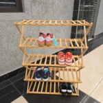 5-Tier Foldable Bamboo Shoe Rack