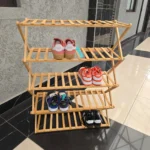 5-Tier Foldable Bamboo Shoe Rack