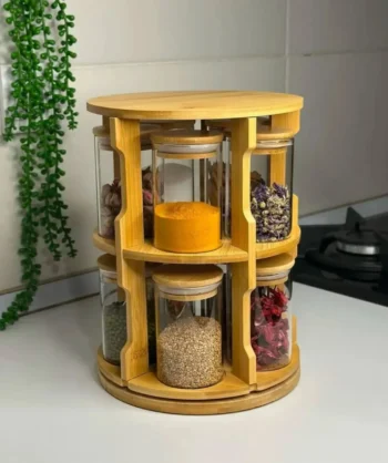 Rotating Spice Bamboo Tabletop