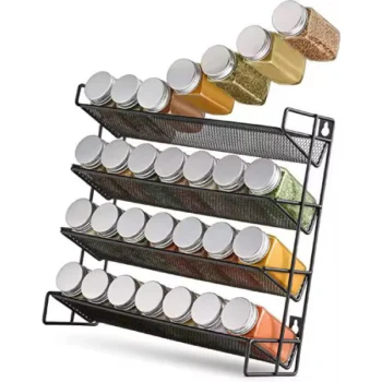 28-Piece Spice Rack Set with Bottles, Labels & White Pen