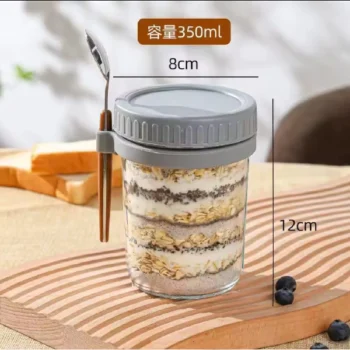 4pc overnight oats jar set