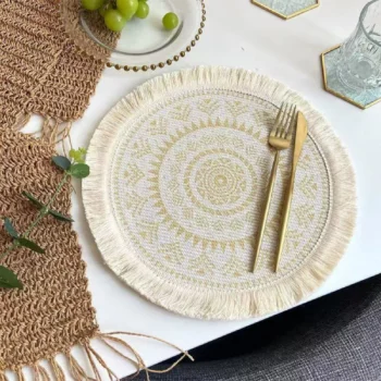 Boho Round Woven Placemats