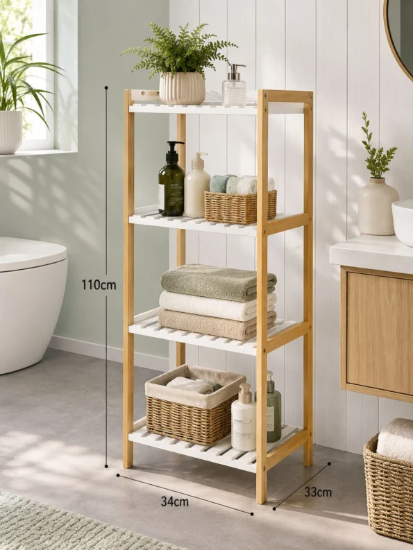 Bamboo Bathroom Rack