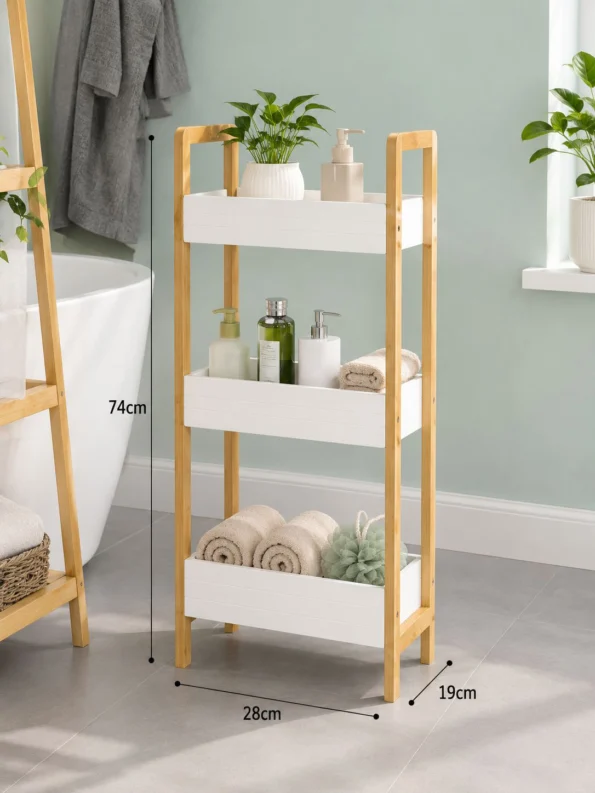 Bamboo Bathroom Storage Rack
