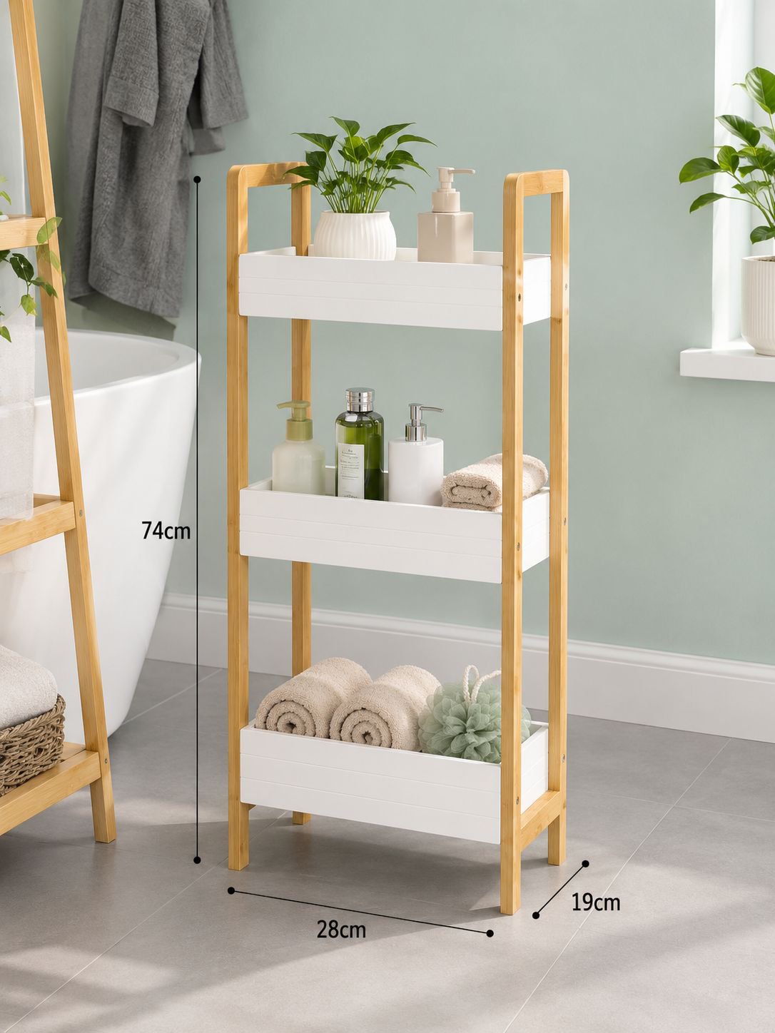 Bamboo Bathroom Storage Rack Bamboo Bathroom Storage Rack