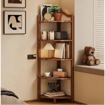 Bamboo Corner Shelf Bookshelf