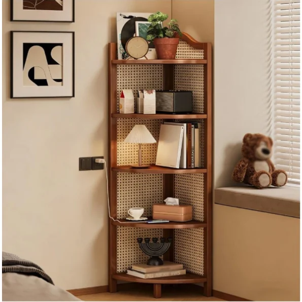 Bamboo Corner Shelf Bookshelf